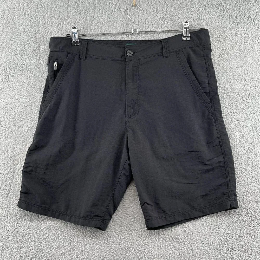 Outdoor Life Mens Shorts Black Nylon Lightweight size 35
